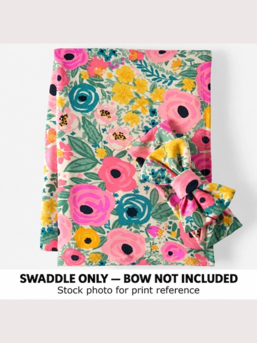 Little Sleepies Secret Garden Bamboo Swaddle Blanket 44x44" **NO BOW**